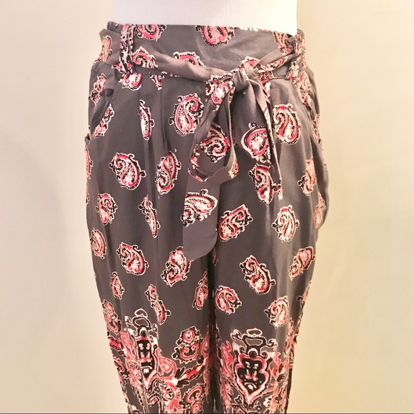 Belted Drawstring Print Pant | Size S - Picture 4 of 5